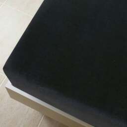 Rackhams Jersey Fitted Sheet Black 100x200 cm Cotton - thumbnail 4