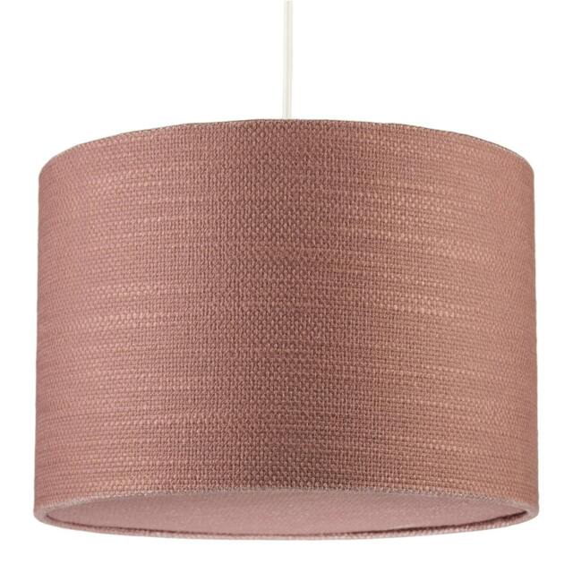Rackhams Mocha Mousse Brown Textured Linen Pendant Lighting Shade with Diffuser - image 1