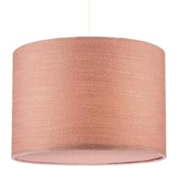 Rackhams Mocha Mousse Brown Textured Linen Pendant Lighting Shade with Diffuser - thumbnail 2