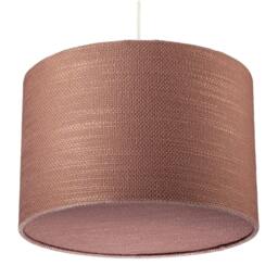 Rackhams Mocha Mousse Brown Textured Linen Pendant Lighting Shade with Diffuser - thumbnail 4