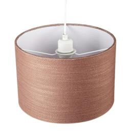 Rackhams Mocha Mousse Brown Textured Linen Pendant Lighting Shade with Diffuser - thumbnail 3