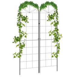 Rackhams Metal Trellis Set of 2, Garden Trellis for Climbing Plants Support Frames, Grid Design - thumbnail 1