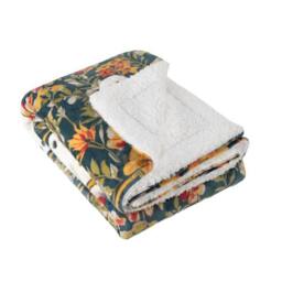 Rackhams Bootanical Sherpa Fleece Throw - Multicoloured - 130cm x 180.1cm - Multicoloured - 100% Polyester - thumbnail 3