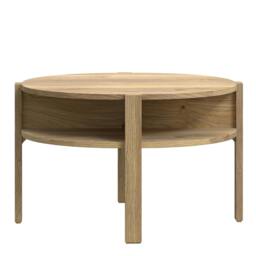 Rackhams Tobago Round Coffee Table with Open Shelf in Mauvella Oak - 45.5 x 74.4 x 74.4 cm - 1 - Wood - thumbnail 2
