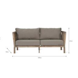 Rackhams Cotswold Heritage Two Seater Wooden Garden Sofa - thumbnail 4