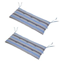 Rackhams Polyester Set Of 2 Swing Chair Cushion Blue Stripes - Blue Stripe