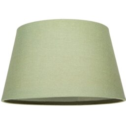 Rackhams Traditional 14 Inch Olive Green Linen Drum Table/Pendant Lampshade 60w Maximum