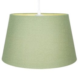 Rackhams Traditional 14 Inch Olive Green Linen Drum Table/Pendant Lampshade 60w Maximum - thumbnail 2