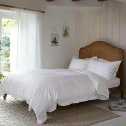 Rackhams White 300 Thread Count Easycare Cotton With Tencel 40cm Deep Fitted Sheets - Single - thumbnail 2