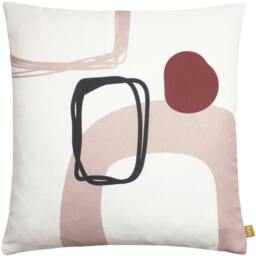 Rackhams Aida Recycled Cushion Cover - Blush - 43cm x 43cm - Blush - 100% Repreve Polyester