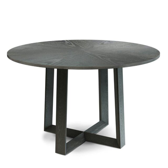 Rackhams Large Round Dining Tables - Natural Black Oak - image 1