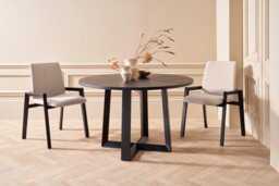 Rackhams Large Round Dining Tables - Natural Black Oak - thumbnail 2