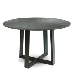 Rackhams Large Round Dining Tables - Natural Black Oak - thumbnail 1