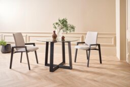 Rackhams Large Round Dining Tables - Natural Black Oak - thumbnail 4