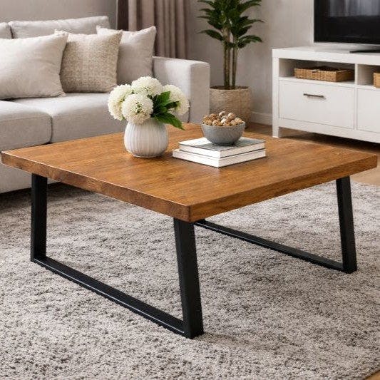 Rackhams Sleek & Slender Rustic Coffee Table - 120 - 80 - image 1