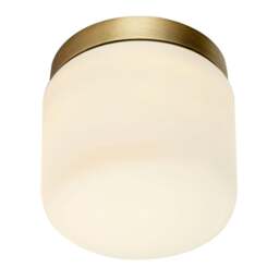 Rackhams Modern Bathroom LED Ceiling Light in Antique Brass with Glass Shade - thumbnail 5