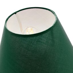 Rackhams 10 Inch Forest Green Cotton Coolie Lampshade for Table Lamp or Pendant - thumbnail 5