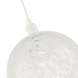 Rackhams Modern Opal White Snowflake 25cm Glass Pendant Ceiling Lighting Shade - thumbnail 3