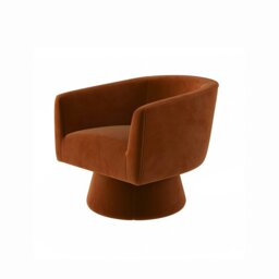 Rackhams Tavares Swivel Armchair, Lounge Chair, Velvet - thumbnail 4