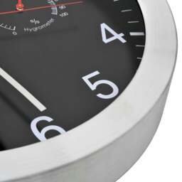 Rackhams Wall Clock with Quartz Movement Hygrometer Thermometer Black - thumbnail 5