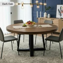 Rackhams Chunky and Sturdy Round Dining Table - 80cm - thumbnail 1