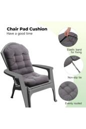 Rackhams 110 X 48cm Outdoor Waterproof Tufted Swing Seat Cushion Garden Chair Cushion - Dark Grey - One Size - thumbnail 4