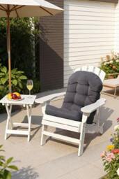 Rackhams 110 X 48cm Outdoor Waterproof Tufted Swing Seat Cushion Garden Chair Cushion - Dark Grey - One Size - thumbnail 2