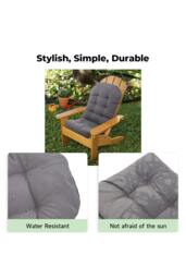 Rackhams 110 X 48cm Outdoor Waterproof Tufted Swing Seat Cushion Garden Chair Cushion - Dark Grey - One Size - thumbnail 3
