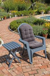 Rackhams 110 X 48cm Outdoor Waterproof Tufted Swing Seat Cushion Garden Chair Cushion - Dark Grey - One Size