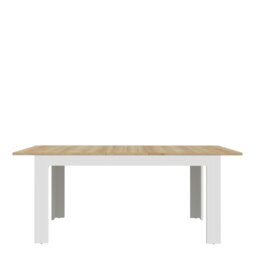 Rackhams Bohol Extending Dining Table in Riviera Oak/White - Grey - No - White - thumbnail 4