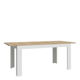 Rackhams Bohol Extending Dining Table in Riviera Oak/White - Grey - No - White - thumbnail 3