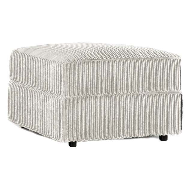 Rackhams Luxor / Ferguson / Delta Jumbo Cord Footstool - Silver - image 1
