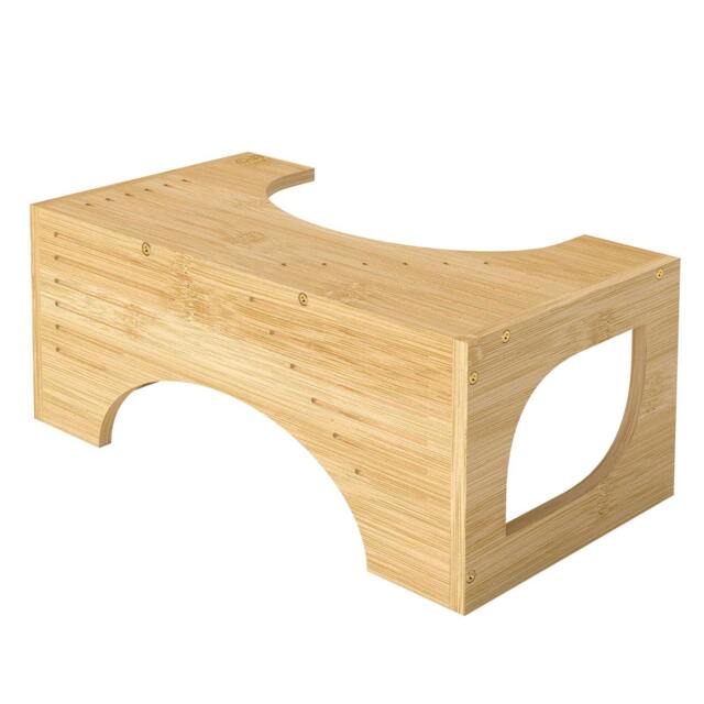 Rackhams Bamboo Squatty Potty Squatting Toilet Poop Stool Bathroom Non-Stick - image 1
