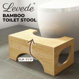 Rackhams Bamboo Squatty Potty Squatting Toilet Poop Stool Bathroom Non-Stick - thumbnail 2