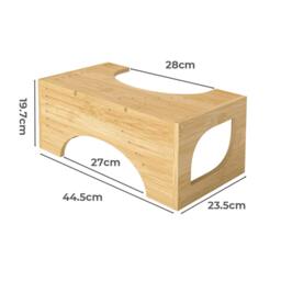Rackhams Bamboo Squatty Potty Squatting Toilet Poop Stool Bathroom Non-Stick - thumbnail 3