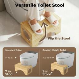 Rackhams Bamboo Squatty Potty Squatting Toilet Poop Stool Bathroom Non-Stick - thumbnail 5