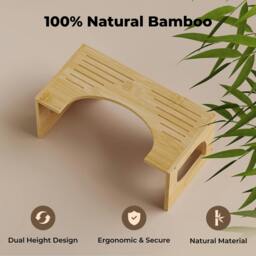 Rackhams Bamboo Squatty Potty Squatting Toilet Poop Stool Bathroom Non-Stick - thumbnail 4