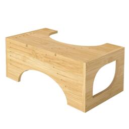 Rackhams Bamboo Squatty Potty Squatting Toilet Poop Stool Bathroom Non-Stick
