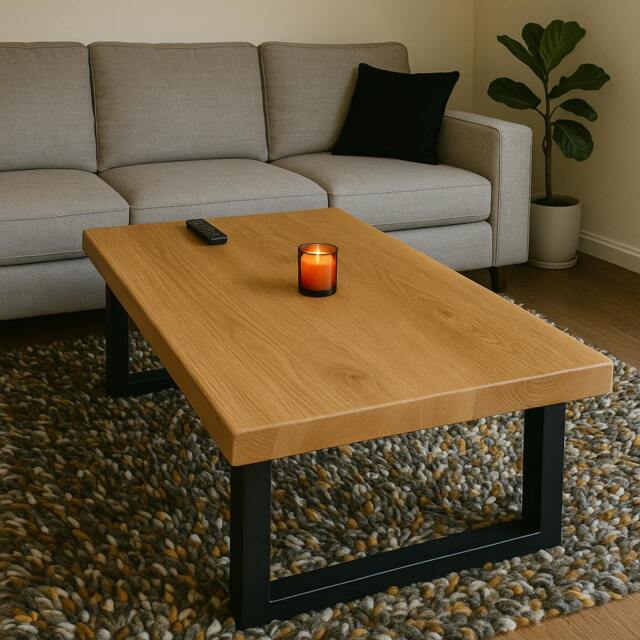 Rackhams Premium Solid Oak Coffee Table - 80 - 80 - image 1