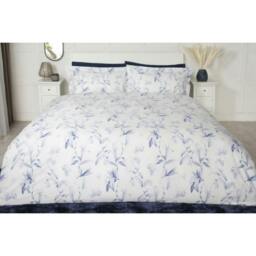 Rackhams Serenity Floral Duvet Cover Set - White/Blue - thumbnail 1