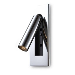 Rackhams 3 Watt Chrome Recessed Adjustable LED Reading Wall Lamp - thumbnail 2