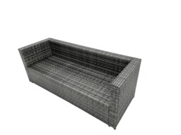 Rackhams Rattan Garden Furniture Dining Set 9 seater Patio Coffee Table Sofa Set with 2 Small Stools 2 Side Tables Dark Grey Mixed - thumbnail 5
