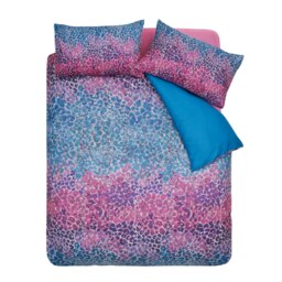 Rackhams Satin Animal Print Duvet Cover Set - Teal Green - Single - thumbnail 4