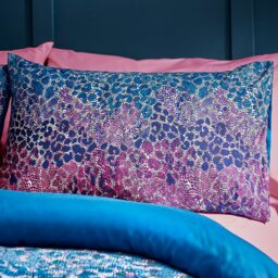 Rackhams Satin Animal Print Duvet Cover Set - Teal Green - Single - thumbnail 2