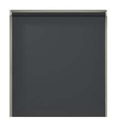 Rackhams Black Plain Straight Edge Daylight Roller Blind - 125cm