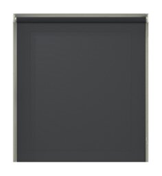 Rackhams Black Plain Straight Edge Daylight Roller Blind - 125cm - thumbnail 2