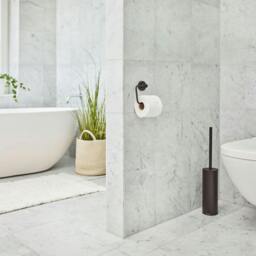 Rackhams Matt Black Toilet Brush and Holder - thumbnail 2