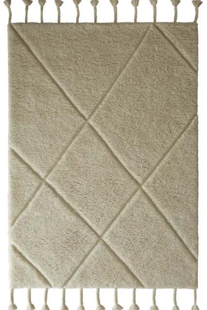 Rackhams Diamond Knotted Wool Rug - 160X230 cm - image 1