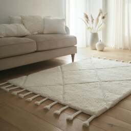 Rackhams Diamond Knotted Wool Rug - 160X230 cm - thumbnail 5