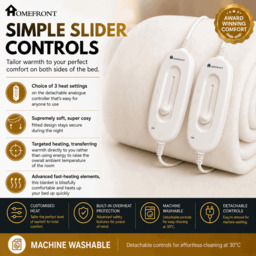Rackhams Electric Blanket Superking Size Dual Control, Built In Advanced Overheat Protection System with Auto Safety Shut Off - thumbnail 6